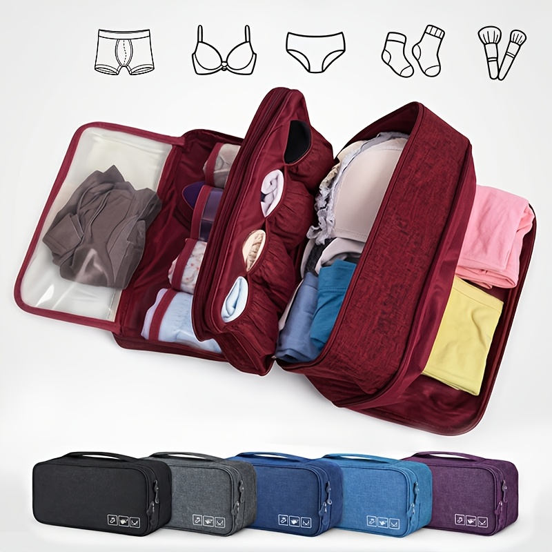 1個入り、持ち運び可能な折りたたみ式旅行用下着収納バッグ。軽 - Sock Organizer Tray のレビューと価格