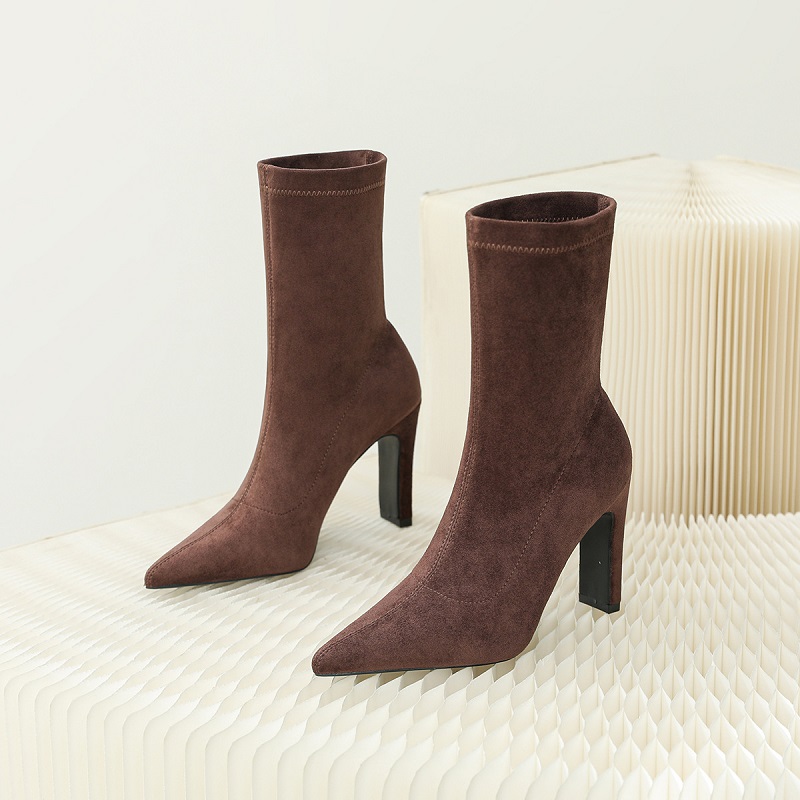 Eilyken 冬厚いヒール靴下の群れの女性のブーツポインテ - No Show Sock Women のレビューと価格