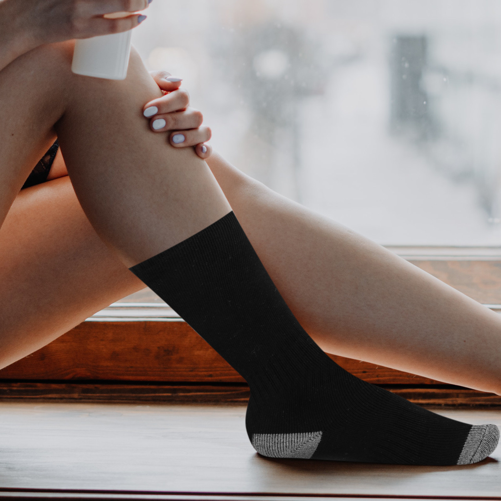 1組の電熱靴下。足元を暖かく保ち、USBで充電可能。安全で快 - Thermal Sock Winter のレビューと価格