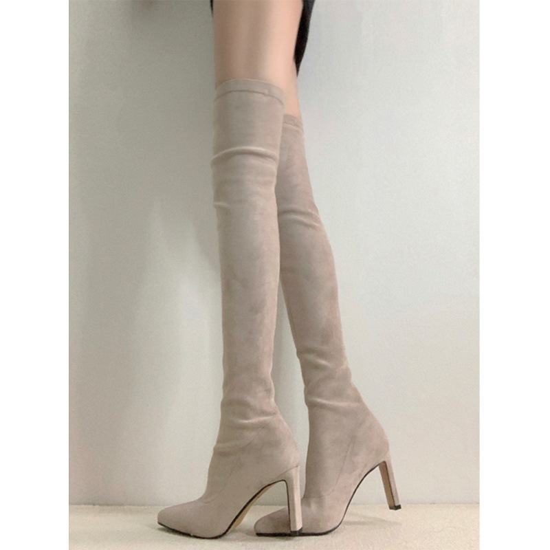 2025年新作 レディース ロングブーツ スリムブーツ 太ヒ - Knee High Sock Women のレビューと価格