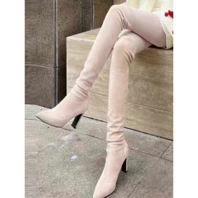2025年新作 レディース ロングブーツ スリムブーツ 太ヒ - Knee High Sock Women のレビューと価格