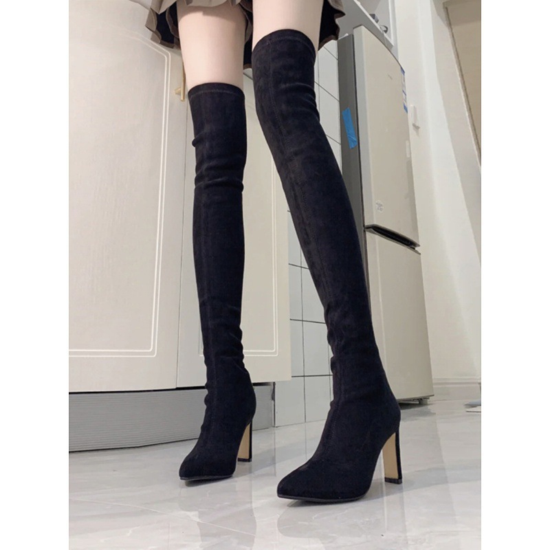 2025年新作 レディース ロングブーツ スリムブーツ 太ヒ - Knee High Sock Women のレビューと価格