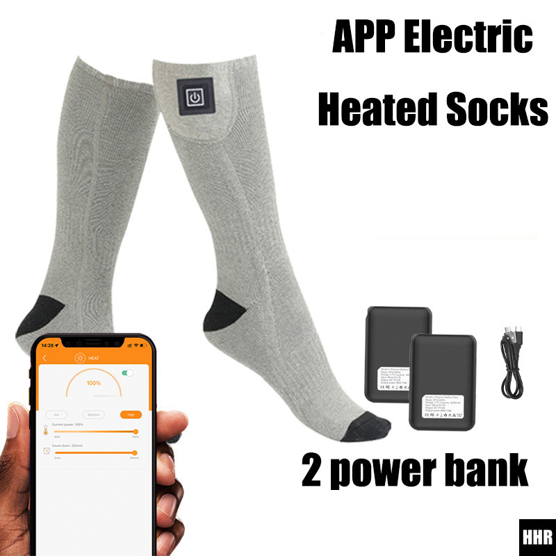 スマートアプリ制御の加熱ソックス 5000mAh充電式電熱ソ - Thermal Sock Winter のレビューと価格