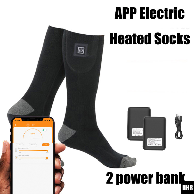 スマートアプリ制御の加熱ソックス 5000mAh充電式電熱ソ - Thermal Sock Winter のレビューと価格
