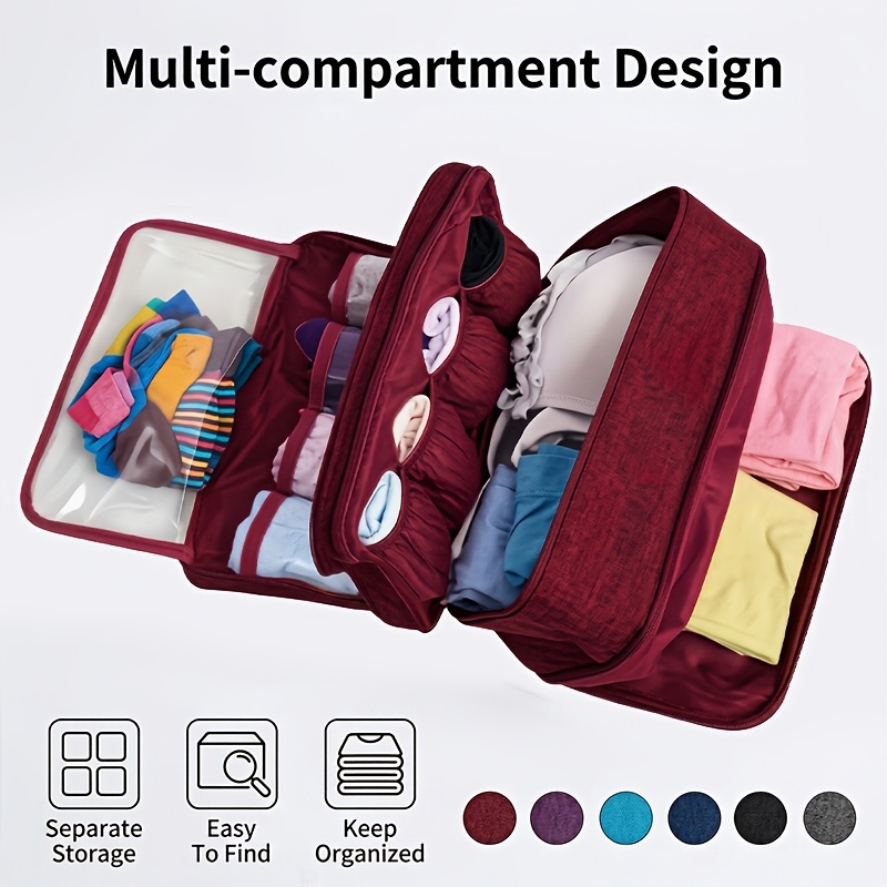 1個入りポータブル折りたたみ式トラベル下着収納バッグ、軽量ジ - Sock Organizer Tray のレビューと価格