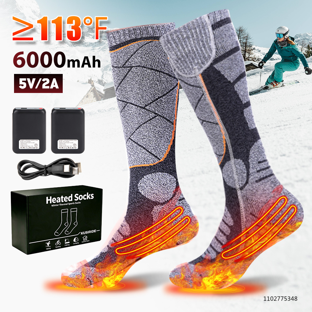 新しい充電式電熱ソックス 6000mAh 電熱スキーソックス - Thermal Sock Winter のレビューと価格