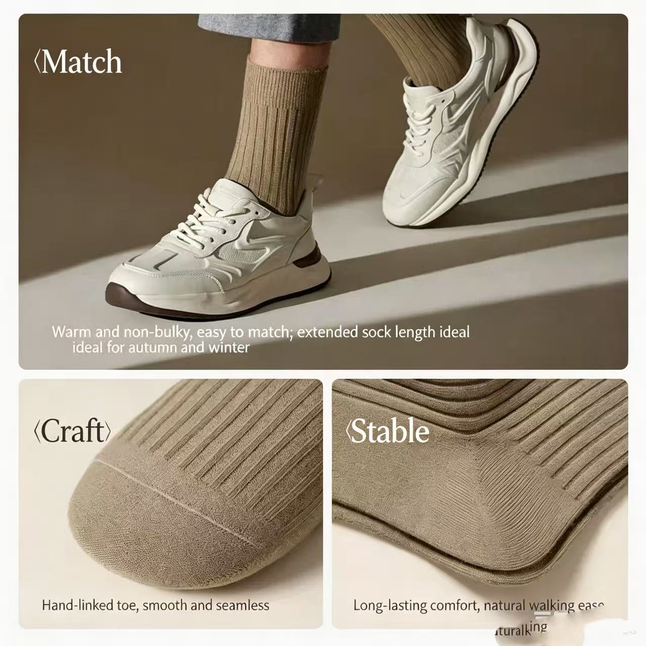 メンズ・レディース用、厚手で暖かいメリノウールハイキングソッ - Wool Hiking Sock のレビューと価格