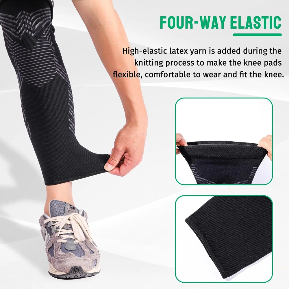 1/2個入り、男性・女性用、長めの膝丈コンプレッションスリー - Compression Sleeve Calf のレビューと価格