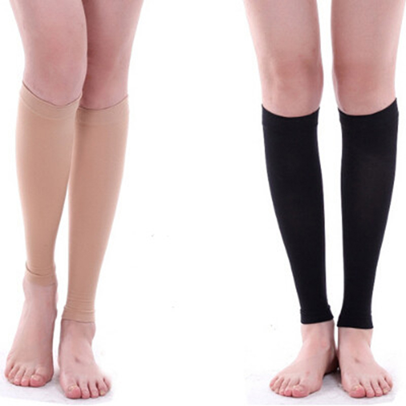 2個セット/ロット エラスティック オープン トゥ ニーハイ - Compression Sleeve Calf のレビューと価格